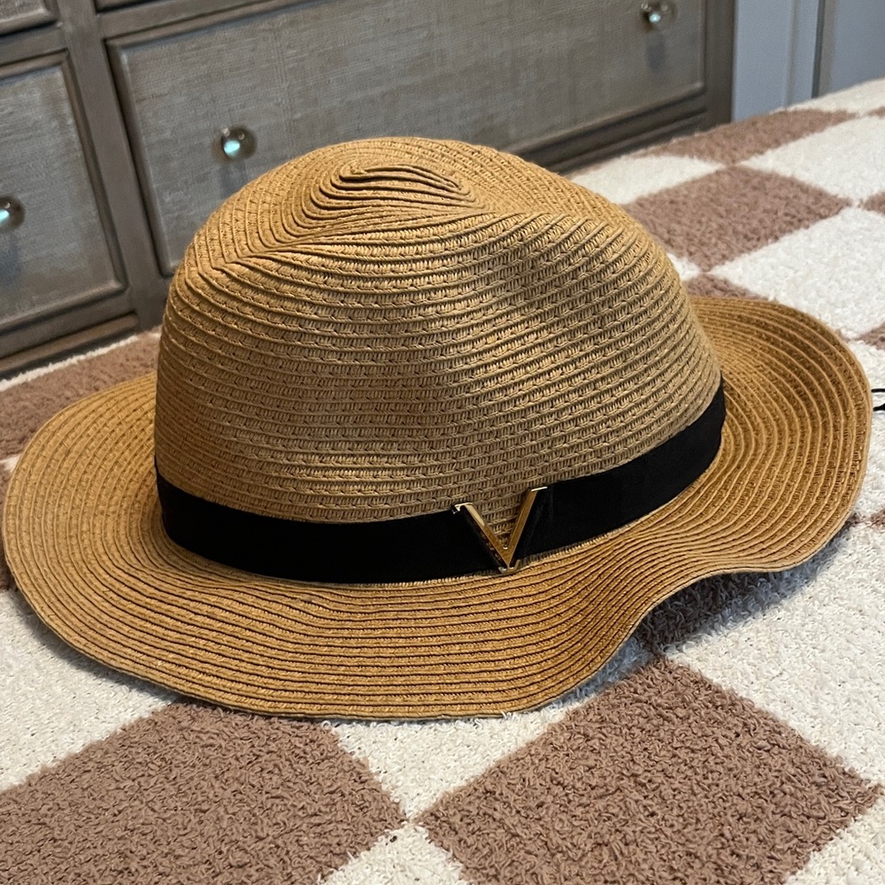 Vince Camuto Tan Wide Brim Hat